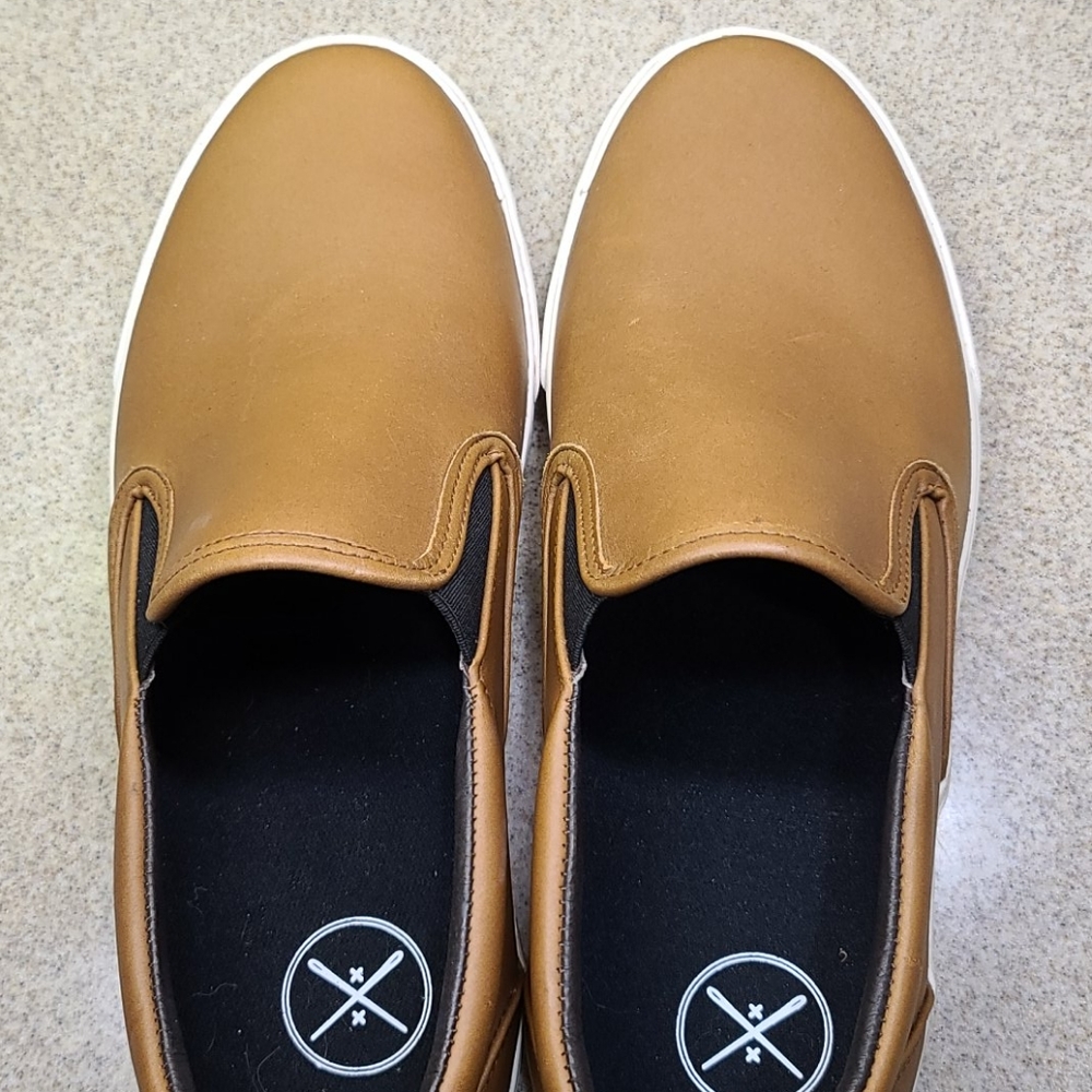 INKKAS MENS BOAT SHOES DARK TAN/BEIGE SIZE 13 - Picture 13 of 14